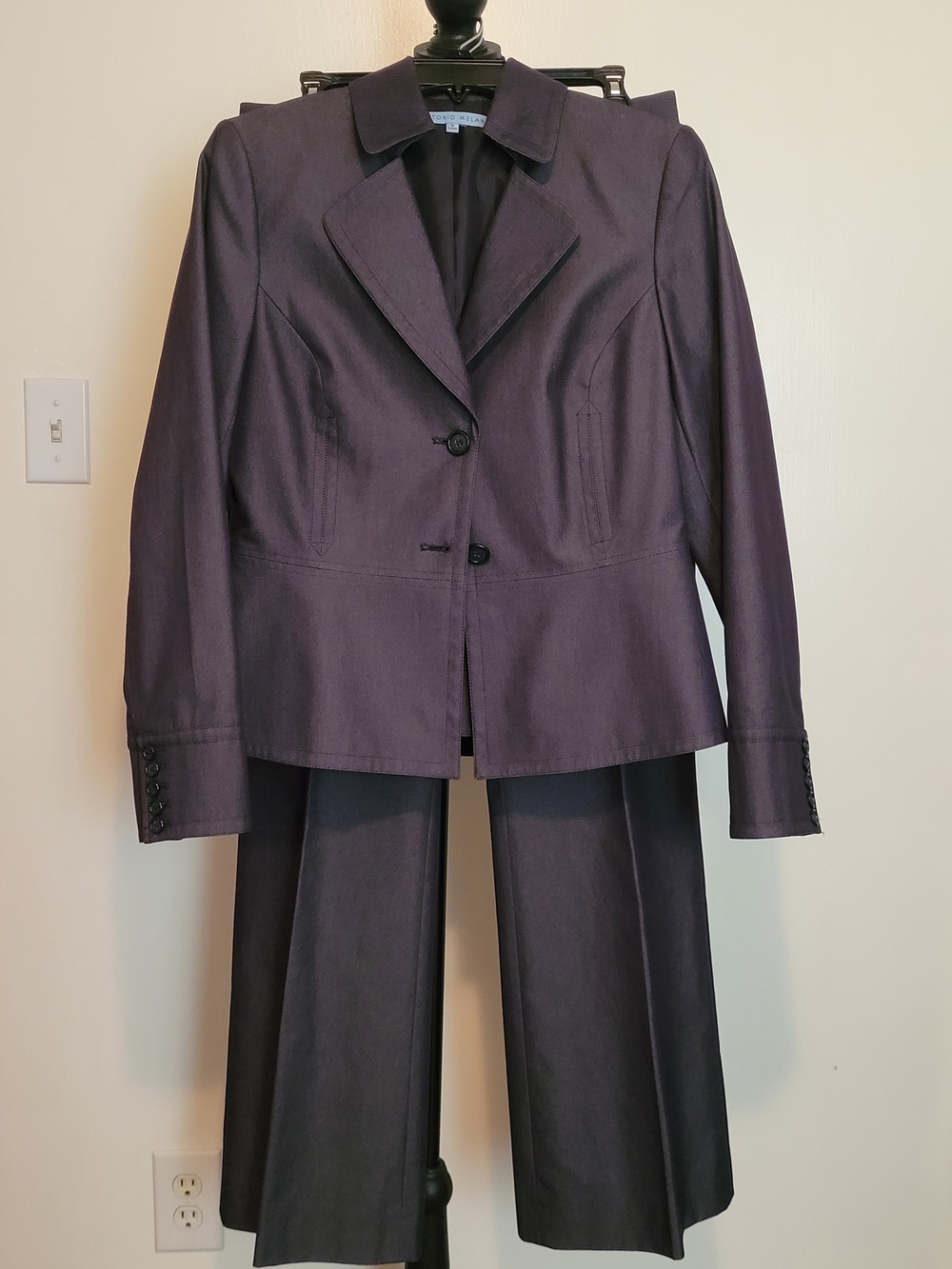ANTONIO MELANI Brand Label Charcoal Womens Suit